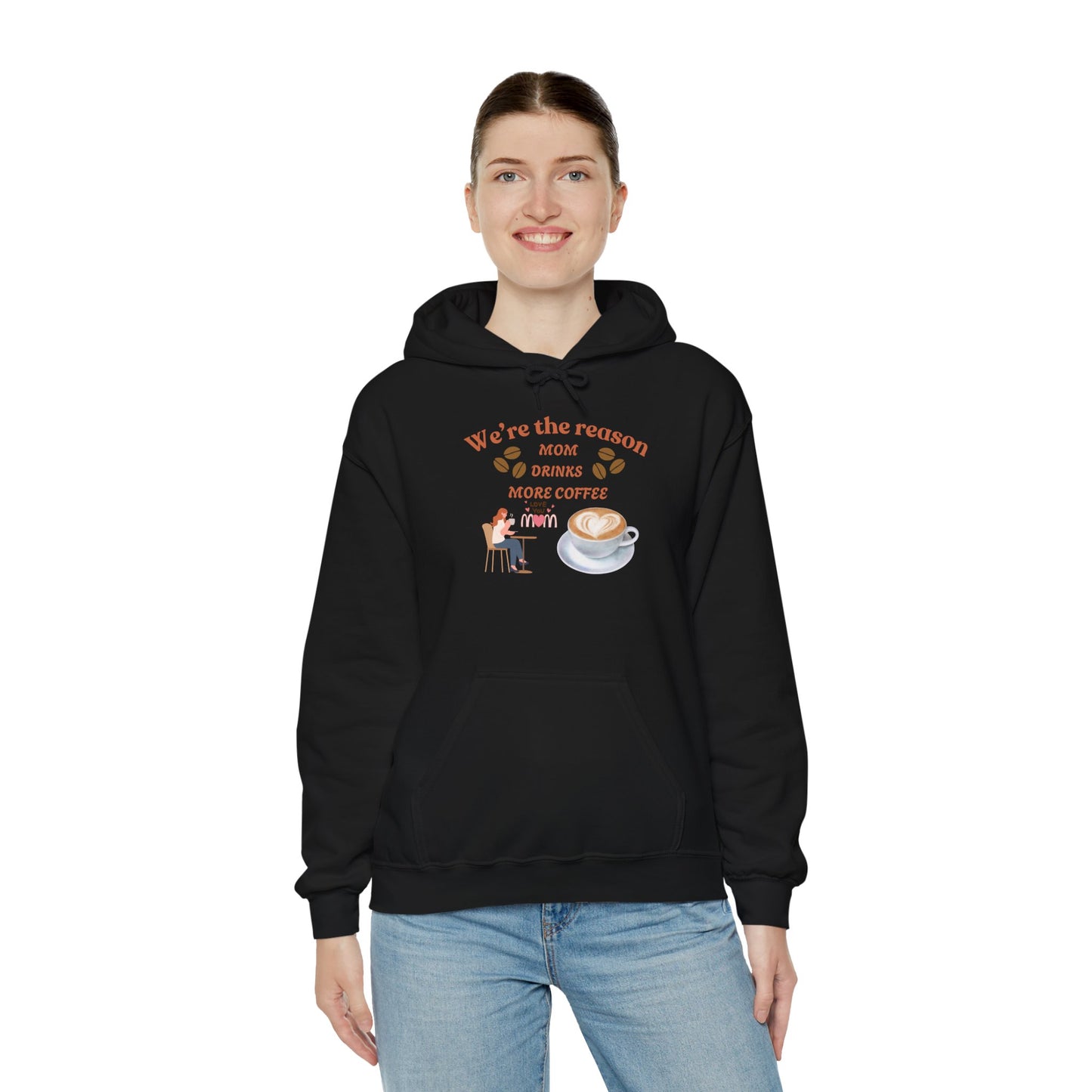 Mom Coffee Love Hoodie - Unisex Heavy Blend Sweatshirt