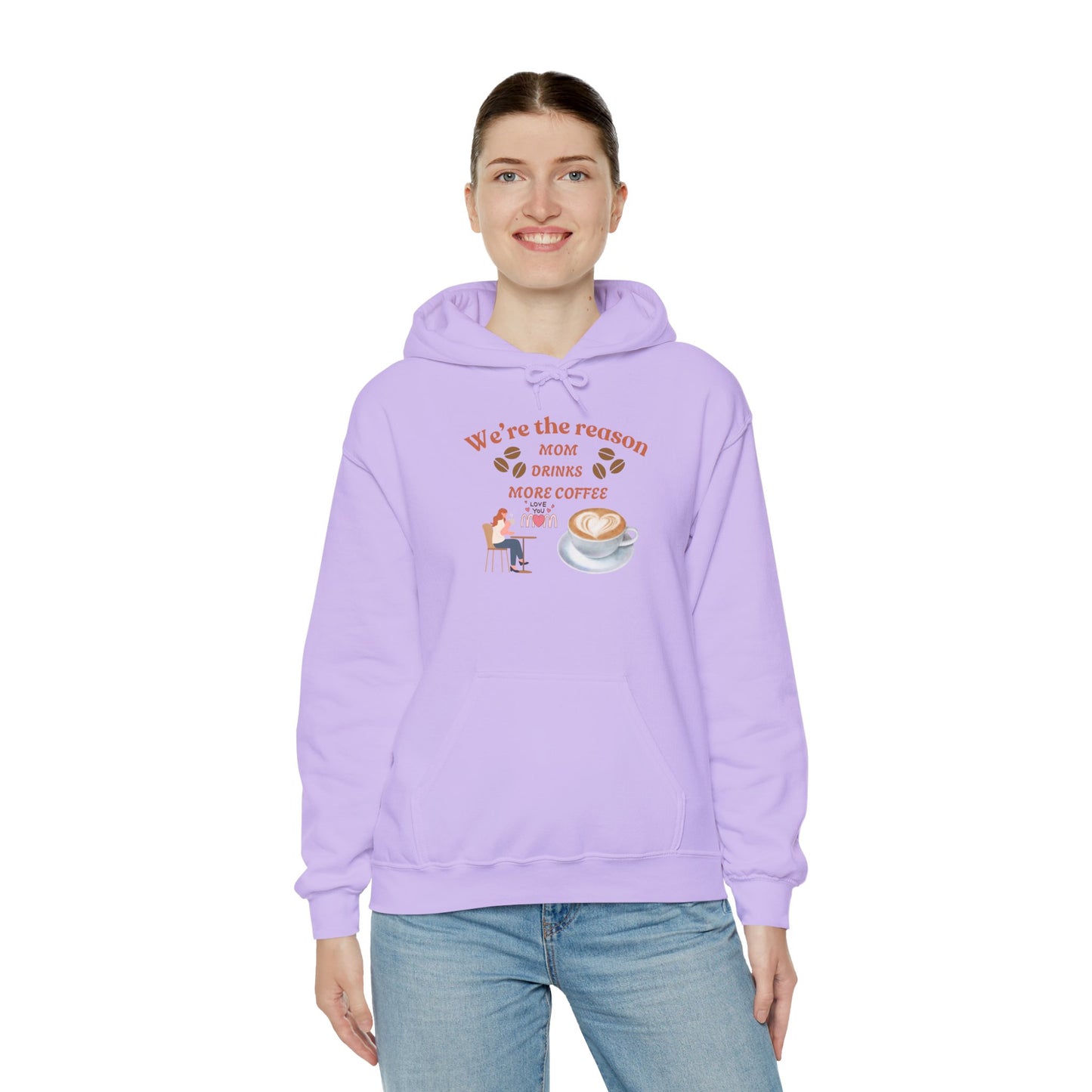 Mom Coffee Love Hoodie - Unisex Heavy Blend Sweatshirt