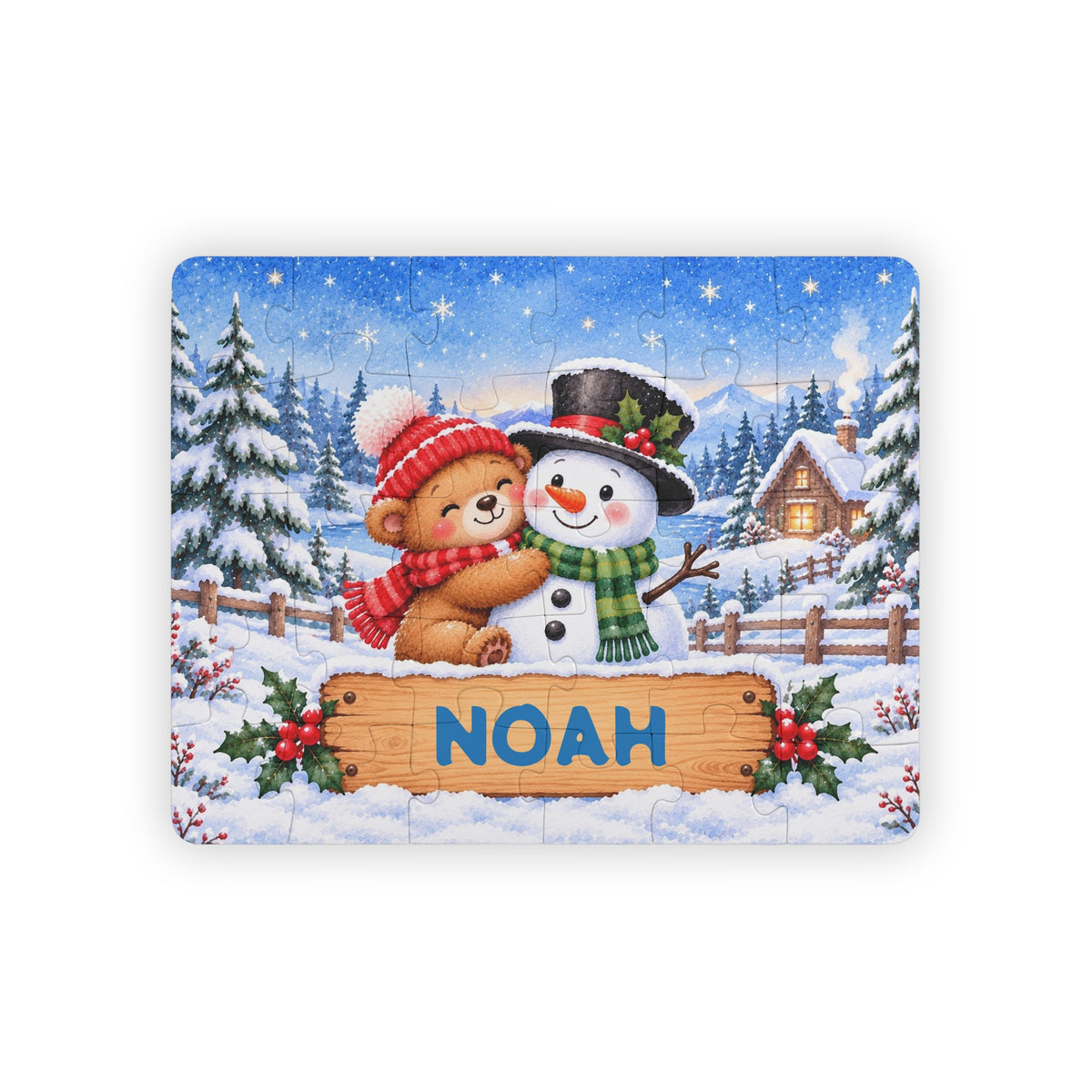 Snowman & Bear Winter Puzzle