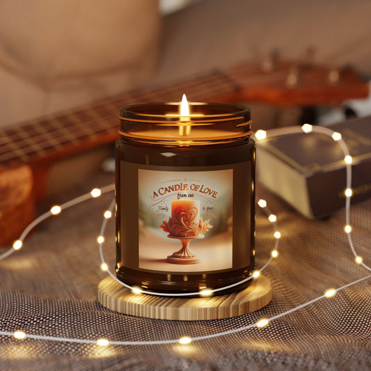 Bougie parfumée au soja A Candle of Love - Pot ambré multi-tailles pour une ambiance chaleureuse