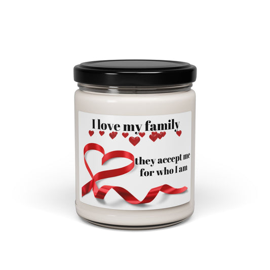 I Love My Family Scented Soy Candle - Heartfelt 9oz Candle for Loved Ones