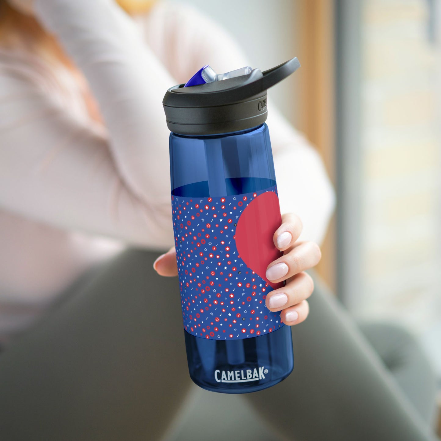 CamelBak Eddy® Love Water Bottle - 20oz/25oz with Heart Design "I love my boy"