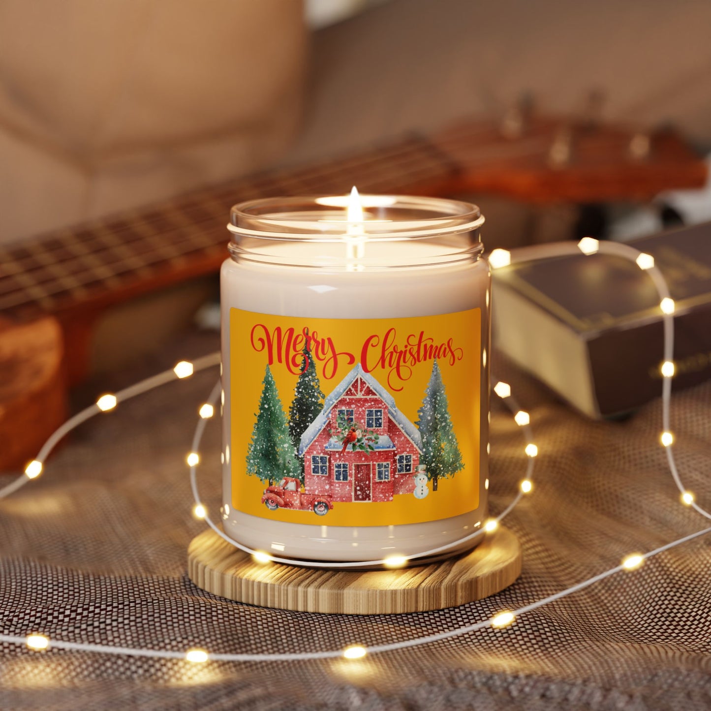 Bougie parfumée au soja « Joyeux Noël » - 9 oz Décoration de Noël