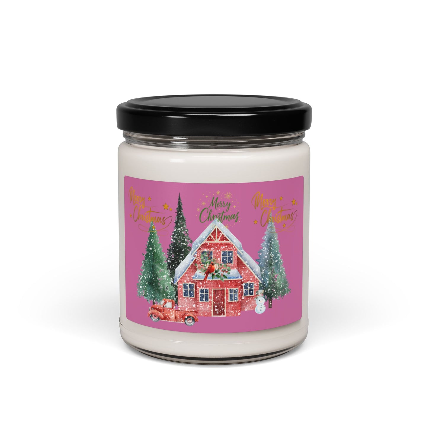 Bougie parfumée au soja « Joyeux Noël » - 9 oz Décoration de Noël