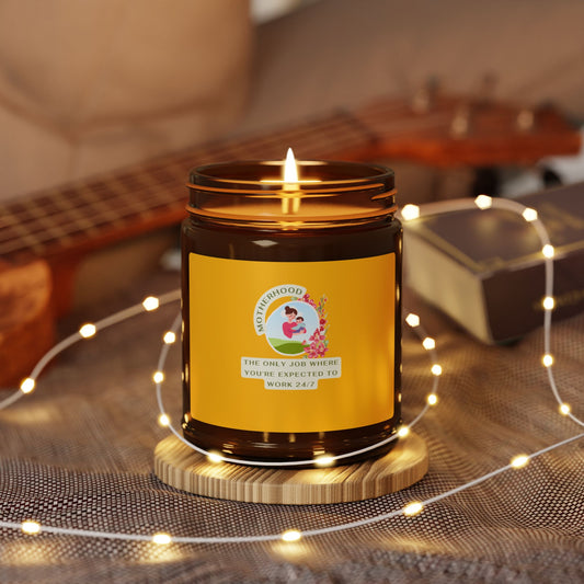 Relaxing Scented Soy Candle - Multi-Size Amber Jar with Calming Floral Design