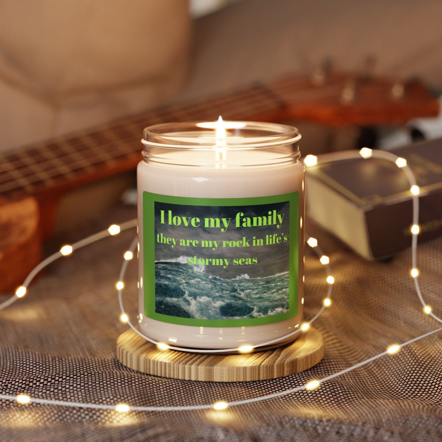 Family Love Scented Soy Candle - they are my rock-9oz Inspirational Home Decor