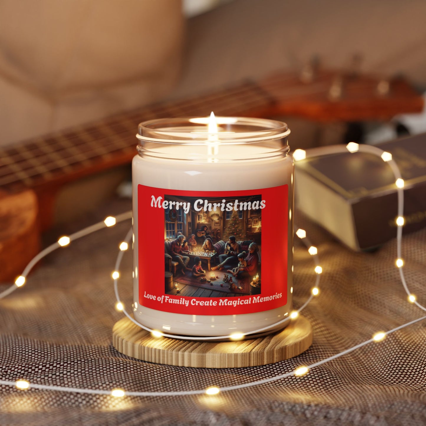 Merry Christmas Scented Soy Candle - Love of Family Create Magical Memories