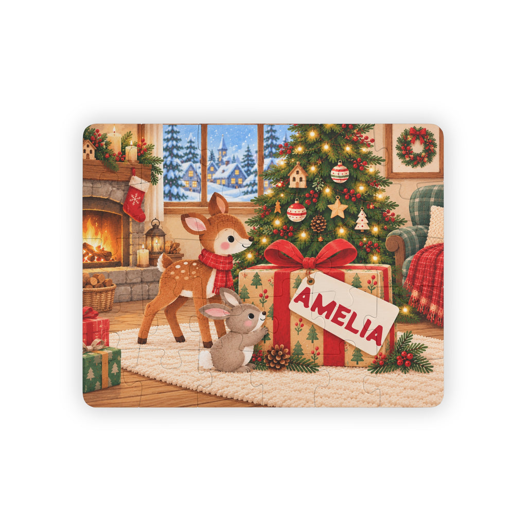 Fawn & Bunny Christmas Gift Puzzle
