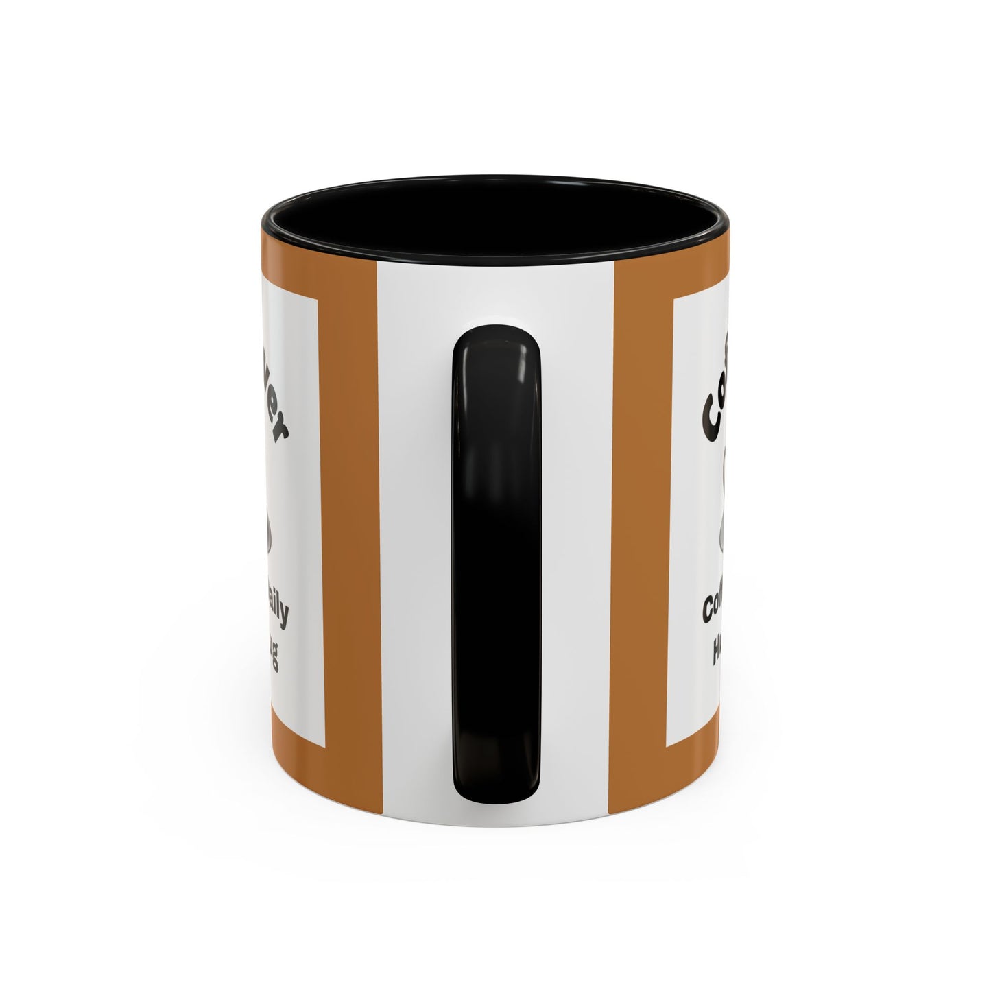 Coffee Lover Accent Mug - Daily Hug in a Mug for Coffee Enthusiasts