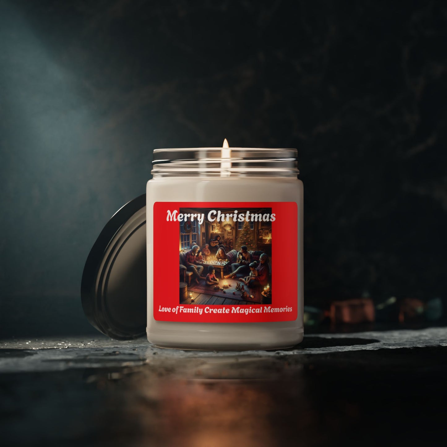 Merry Christmas Scented Soy Candle - Love of Family Create Magical Memories