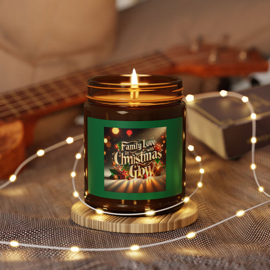 Bougie parfumée au soja – « Family Love Christmas Glow » – Décoration d'intérieur chaleureuse pour les fêtes