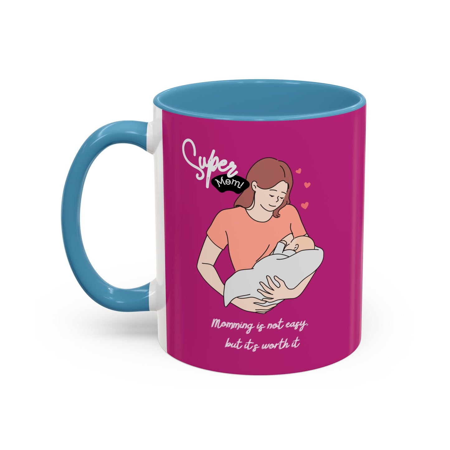 Super Mom Accent Coffee Mug - Perfect Gift for Mother's Day & Moms Everywhere