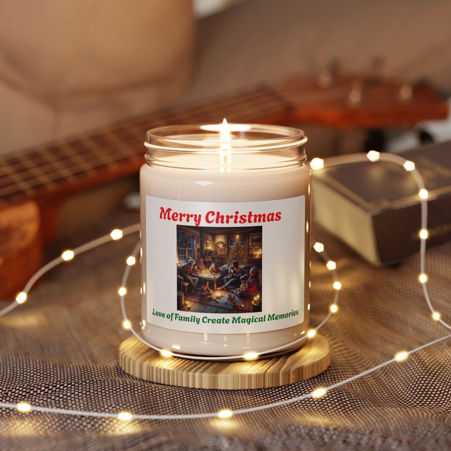 Merry Christmas Scented Soy Candle - Love of Family Create Magical Memories