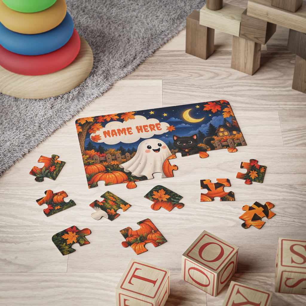 Friendly Ghost & Black Cat Puzzle
