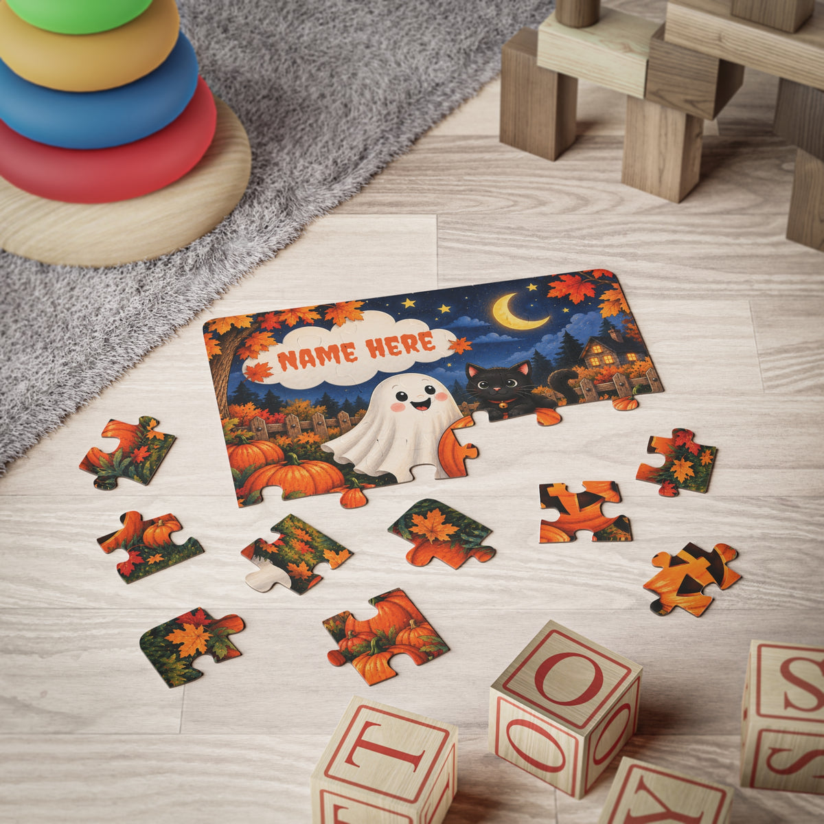 Friendly Ghost & Black Cat Puzzle