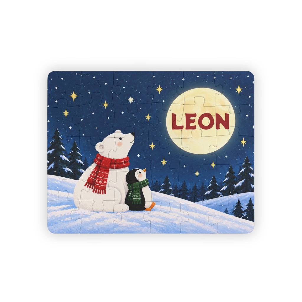 Polar Bear & Penguin Moon Puzzle