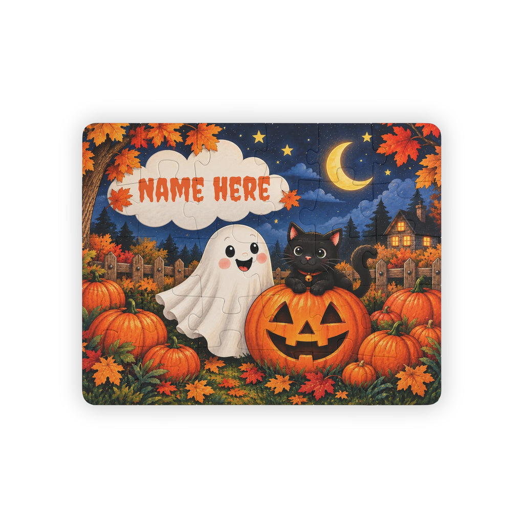 Friendly Ghost & Black Cat Puzzle
