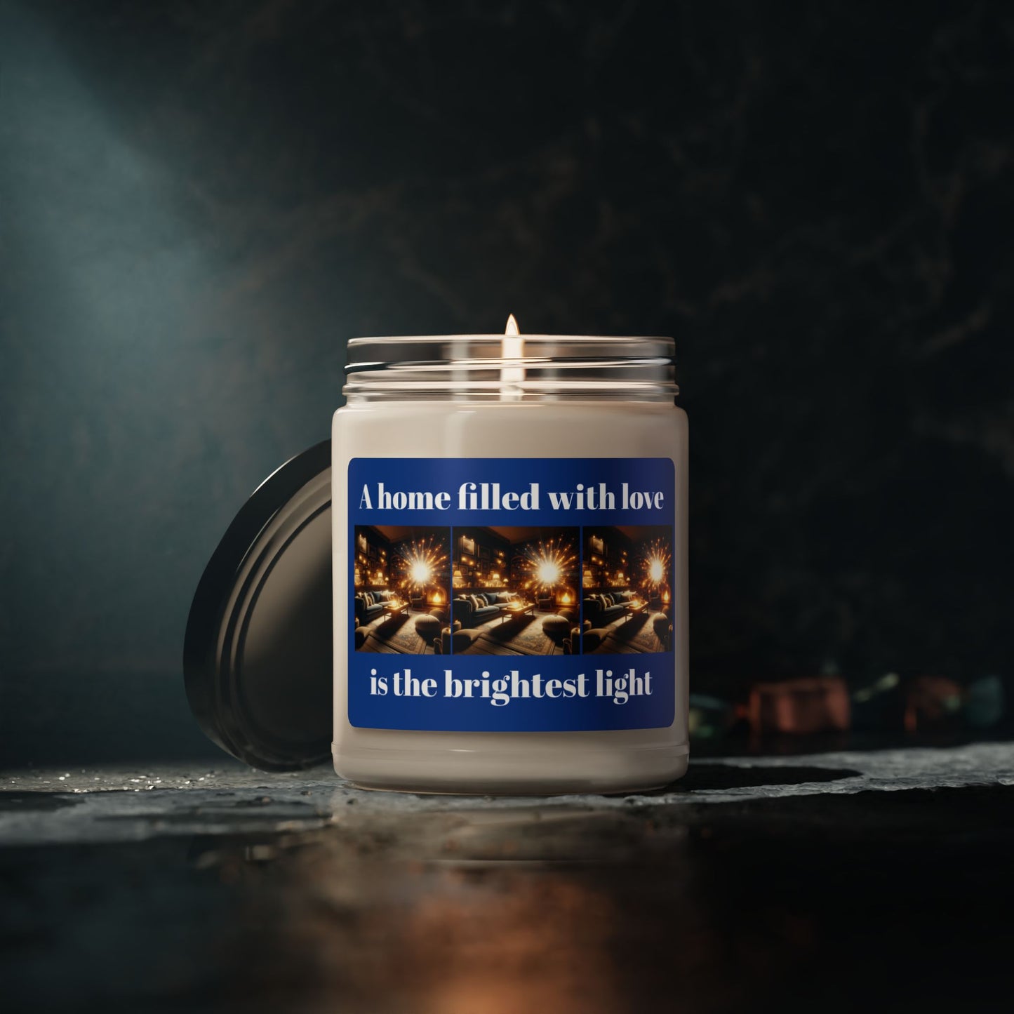 Scented Soy Candle - "A Home Filled with Love is the Brightest Light" - 9oz