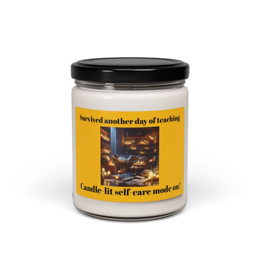 Survived Another Day of Teaching Scented Soy Candle | Relaxing Self-Care Gift for Teachers