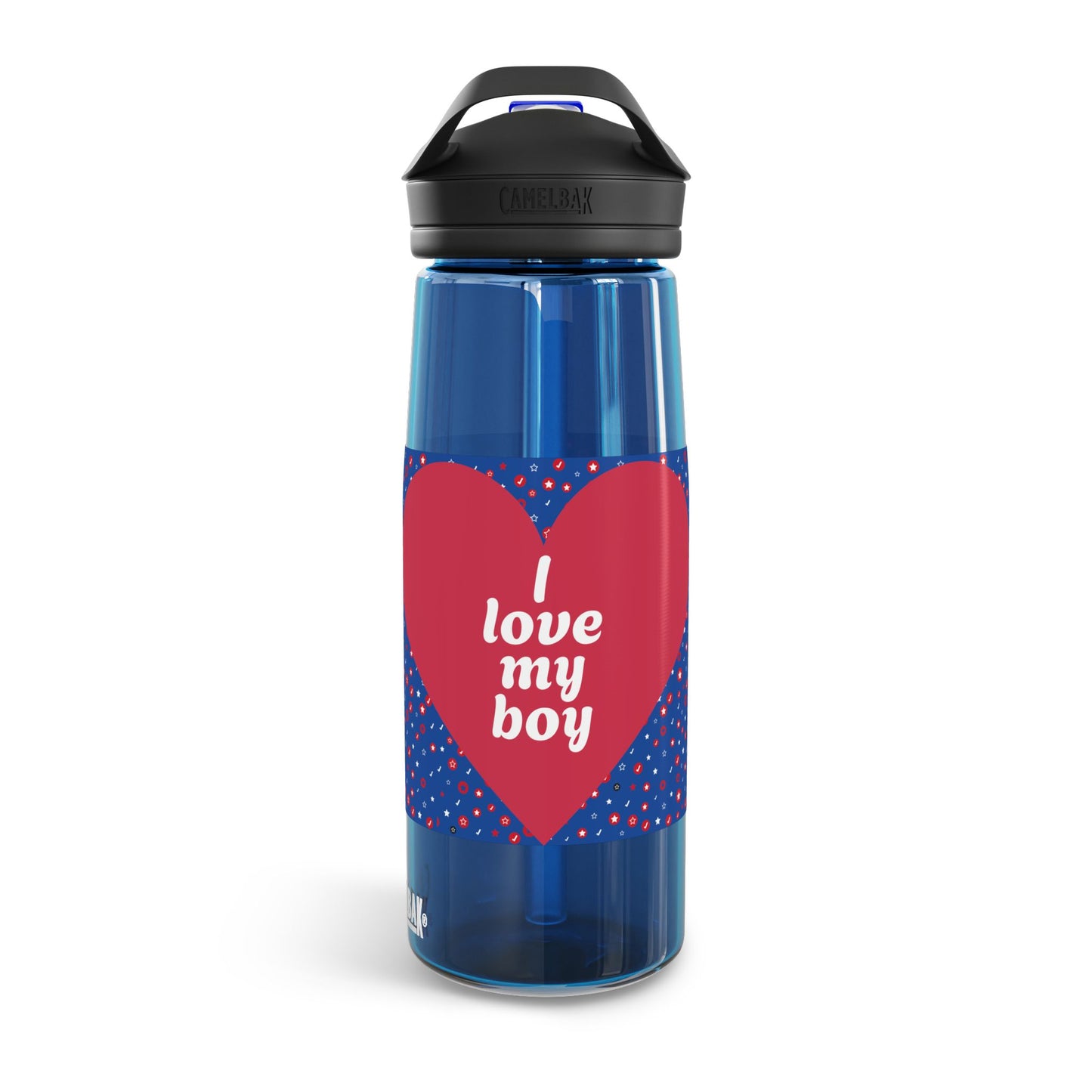 CamelBak Eddy® Love Water Bottle - 20oz/25oz with Heart Design "I love my boy"