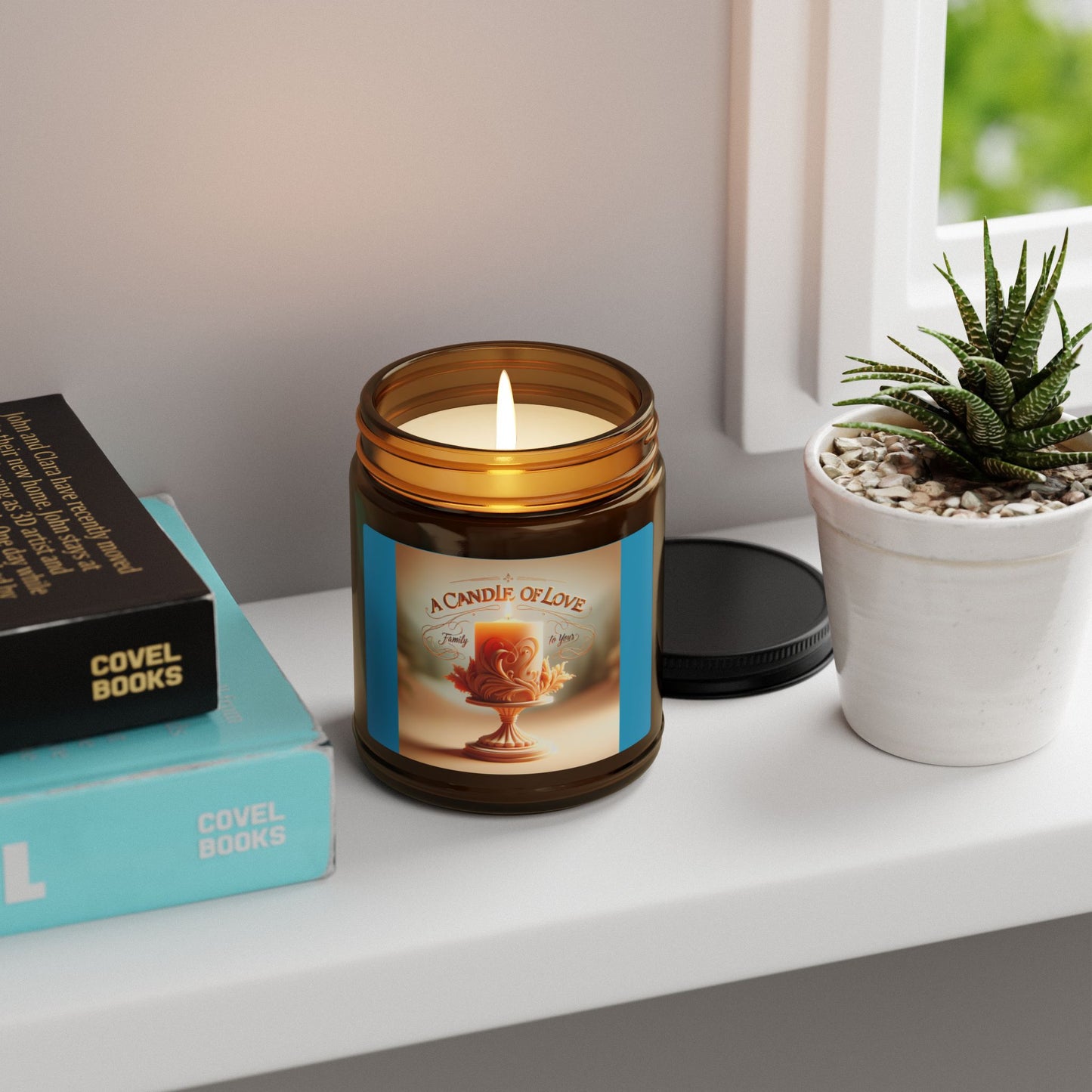 A Candle of Love - Scented Soy Candle in Amber Jar