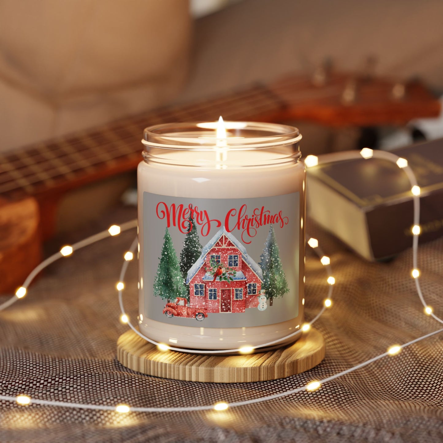 Bougie parfumée au soja « Joyeux Noël » - 9 oz Décoration de Noël