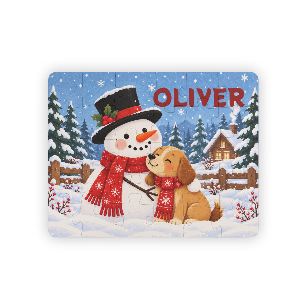 Snowman & Puppy Winter Puzzle