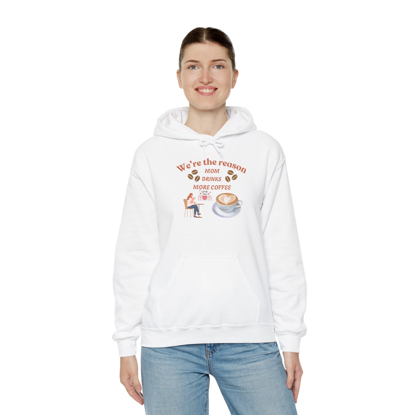 Mom Coffee Love Hoodie - Unisex Heavy Blend Sweatshirt