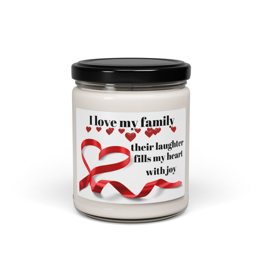 Joyful Family Scented Soy Candle - 9oz - Perfect Gift for Holidays and Special Occasions