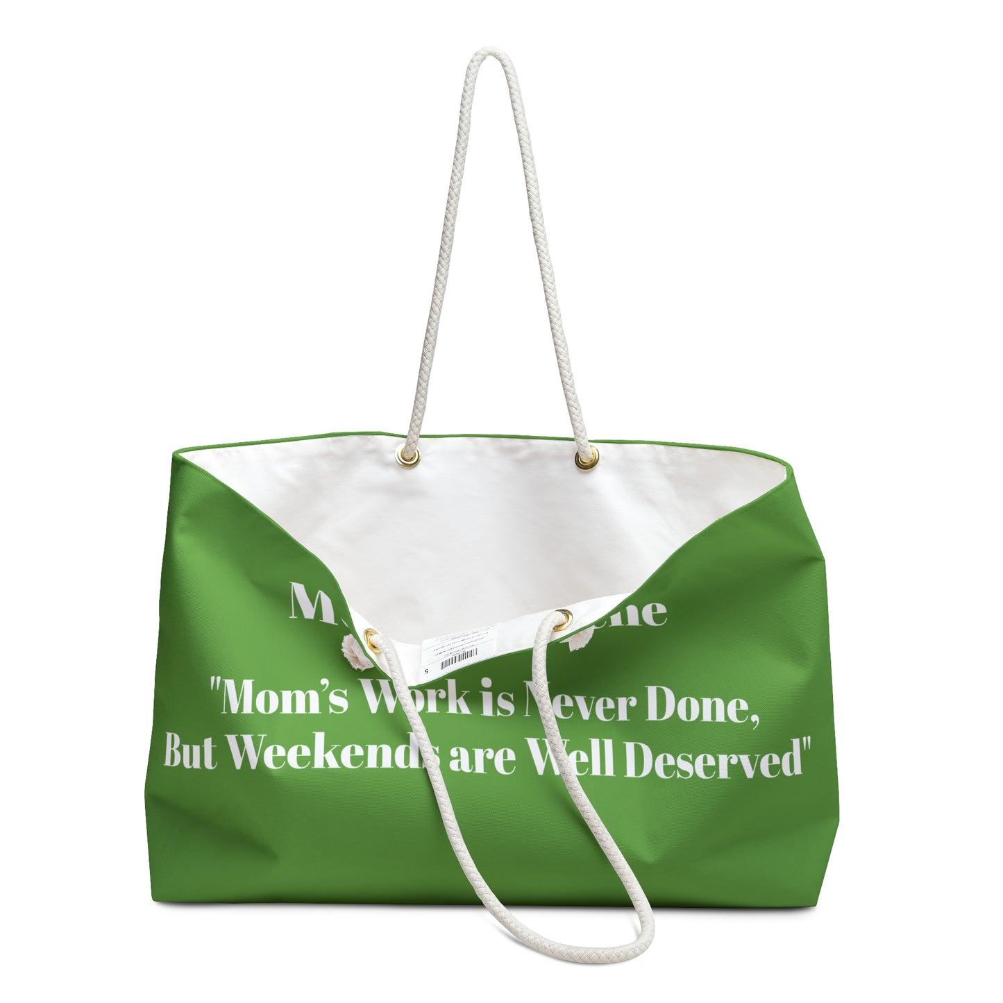 Mom's Weekend Getaway Bag - Family-Themed Tote for Well-Deserved Breaks