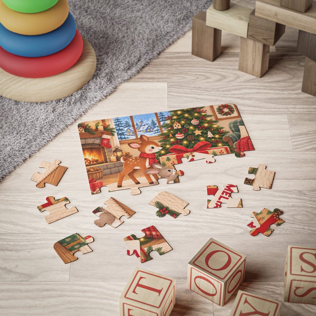 Fawn & Bunny Christmas Gift Puzzle