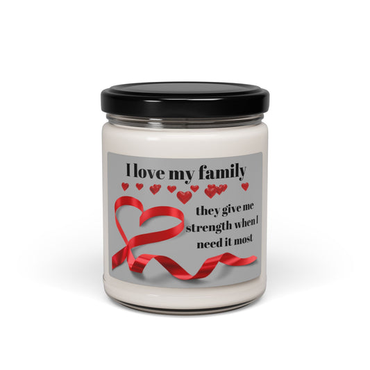 I love my family Scented Soy Candle - Heartfelt Gift for Loved Ones