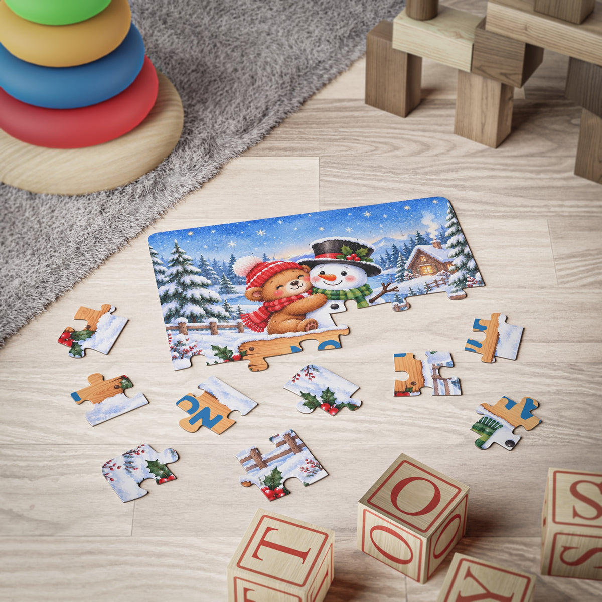 Snowman & Bear Winter Puzzle