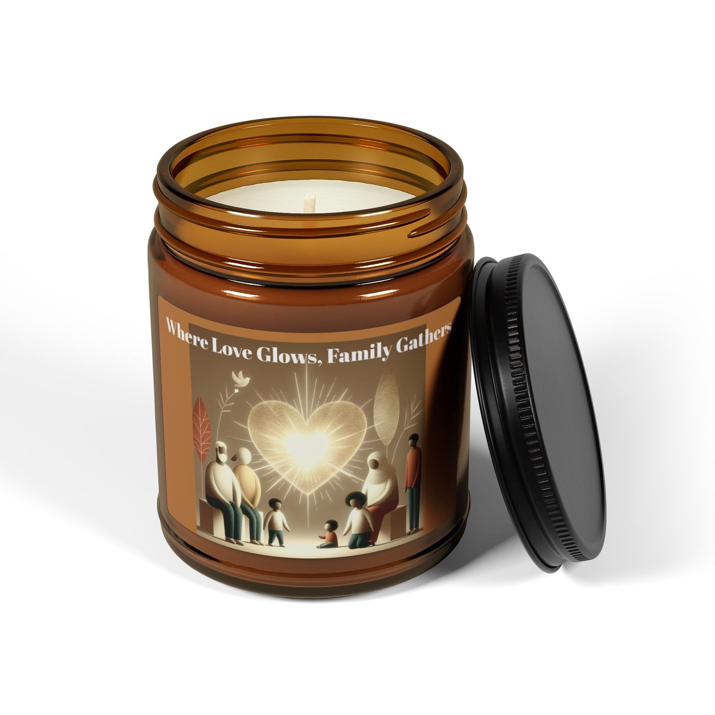 Heartwarming Scented Soy Candle - Amber Jar, Perfect for Cozy Nights & Gift Giving