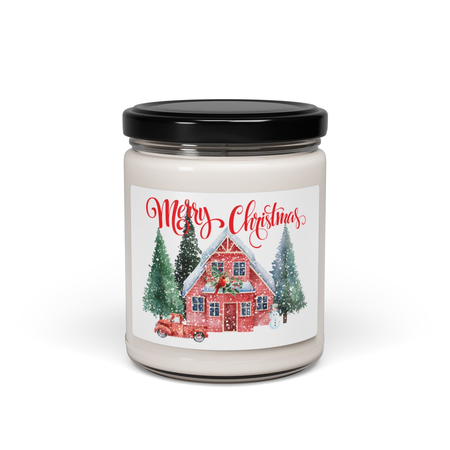 Merry Christmas Scented Soy Candle - 9oz Holiday Decor