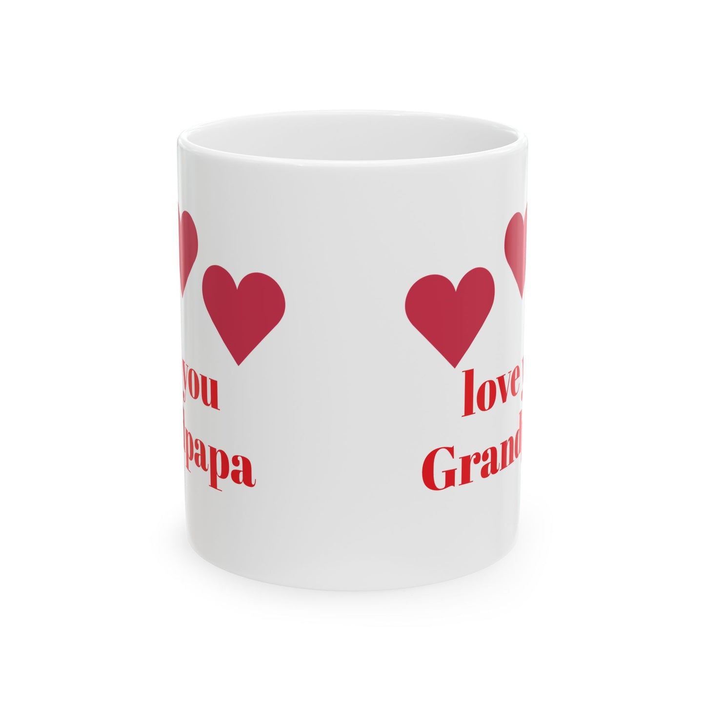 Love You Grandpapa Ceramic Mug - Heart Design | Perfect gift for grandfather