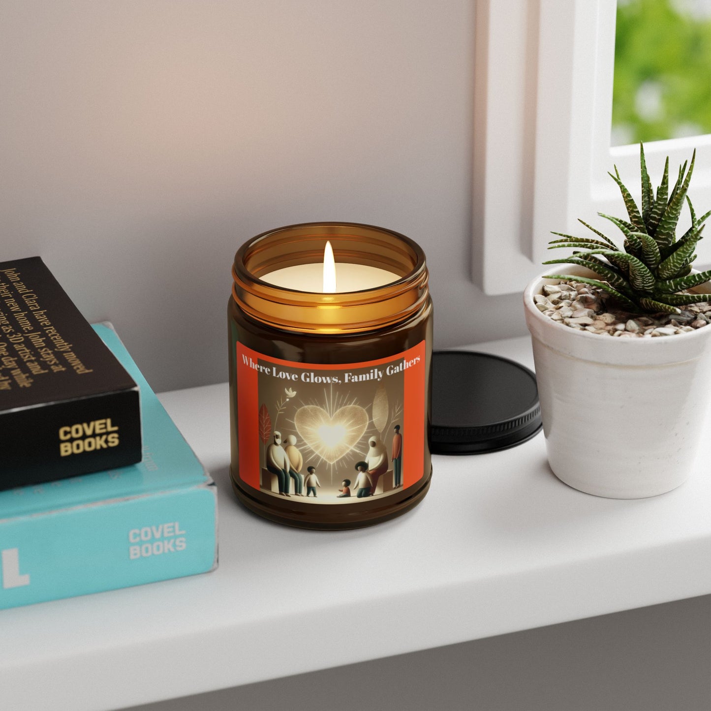 Heartwarming Scented Soy Candle - Amber Jar, Perfect for Cozy Nights & Gift Giving