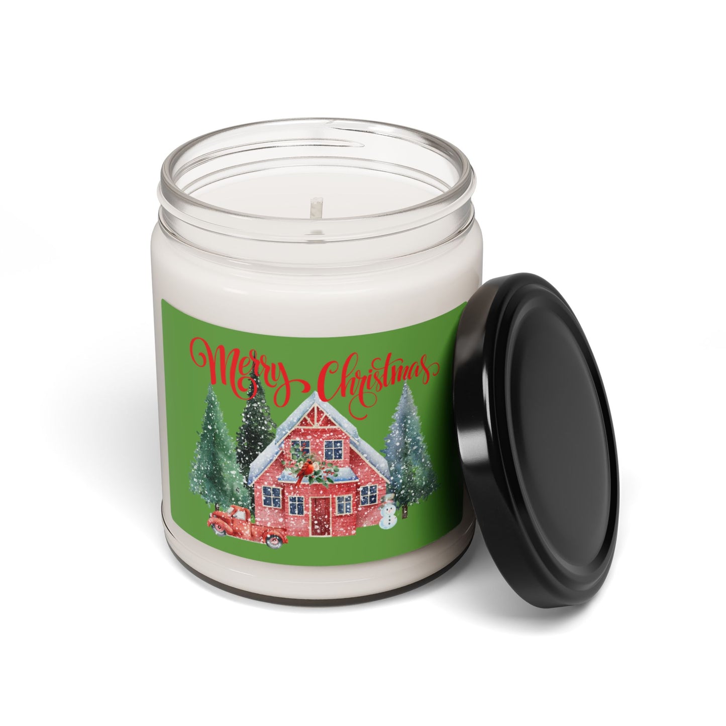 Merry Christmas Scented Soy Candle - 9oz Holiday Decor