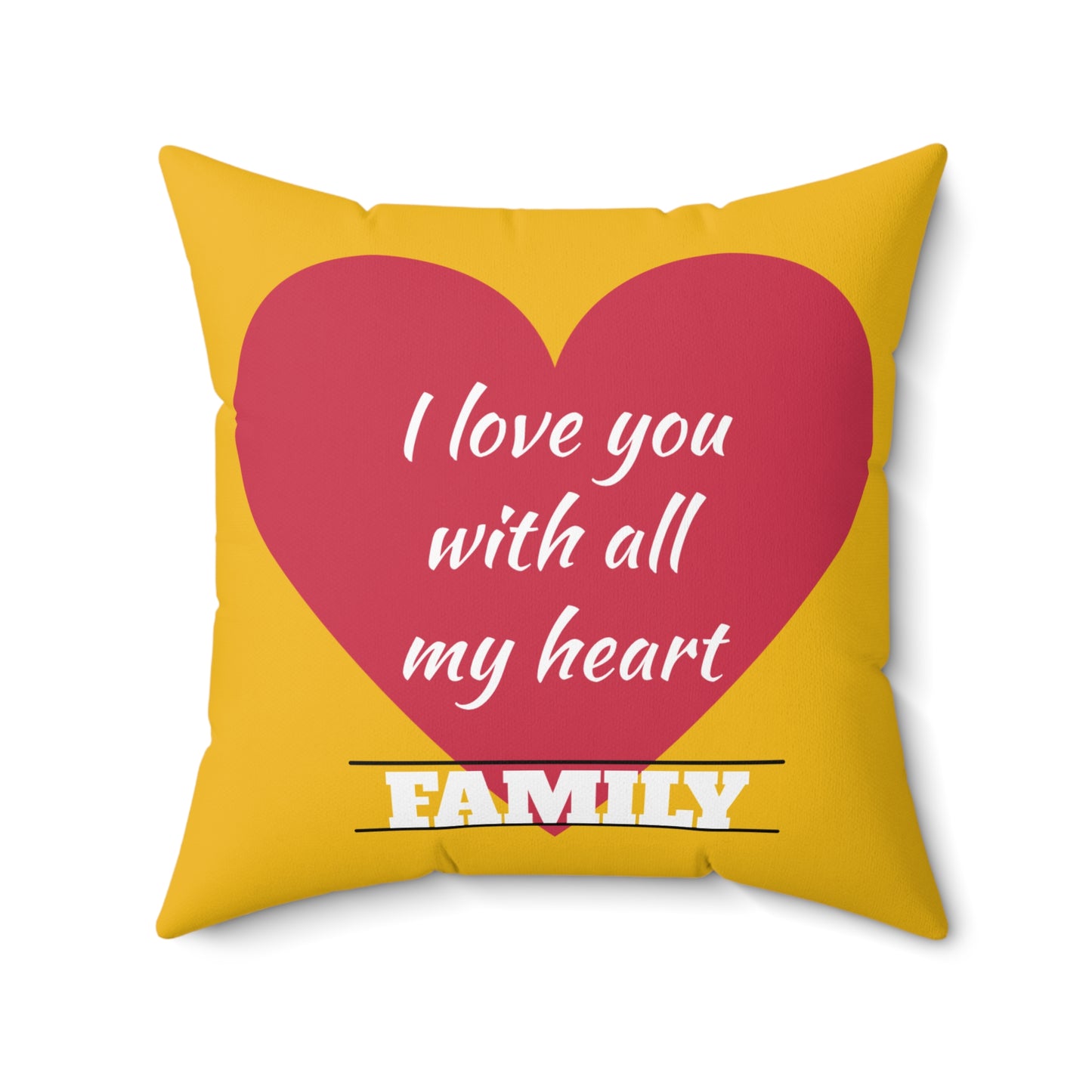 I Love My Family Decorative Pillow | Heartwarming Home Accent