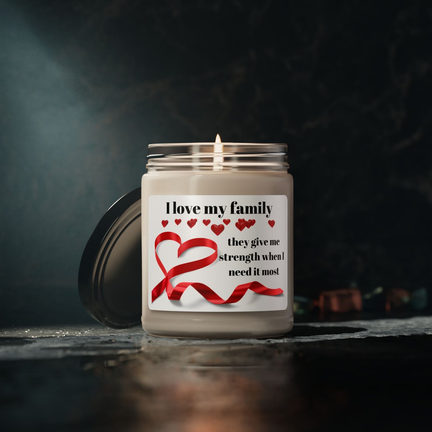 I love my family Scented Soy Candle - Heartfelt Gift for Loved Ones