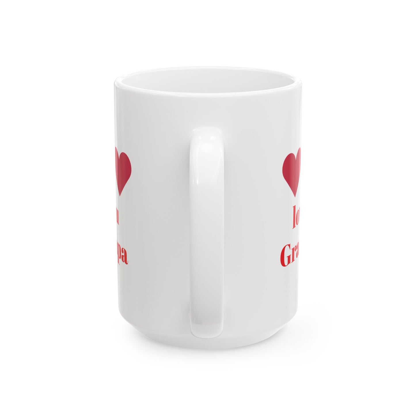 Love You Grandpapa Ceramic Mug - Heart Design | Perfect gift for grandfather