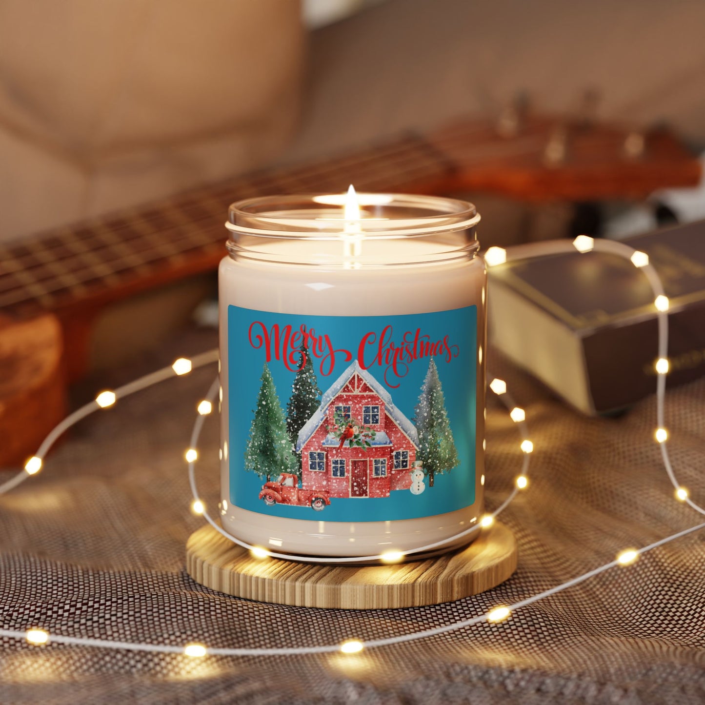 Bougie parfumée au soja « Joyeux Noël » - 9 oz Décoration de Noël