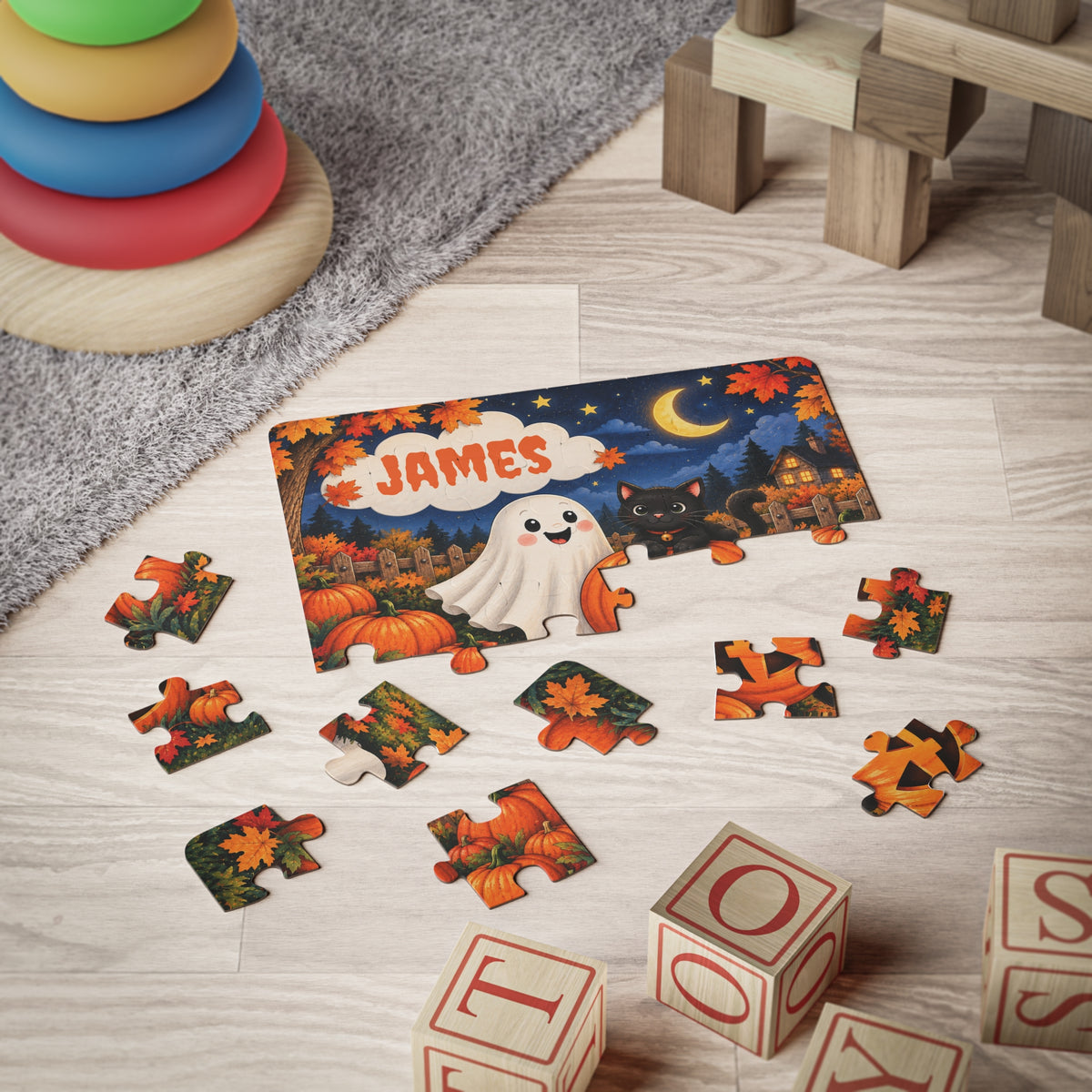 Friendly Ghost & Black Cat Puzzle