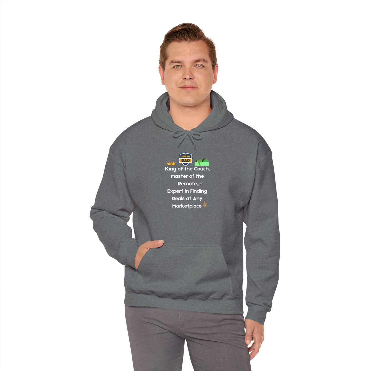 King of the Couch Hoodie - Unisex Heavy Blend™ Sweatshirt for Homebodies