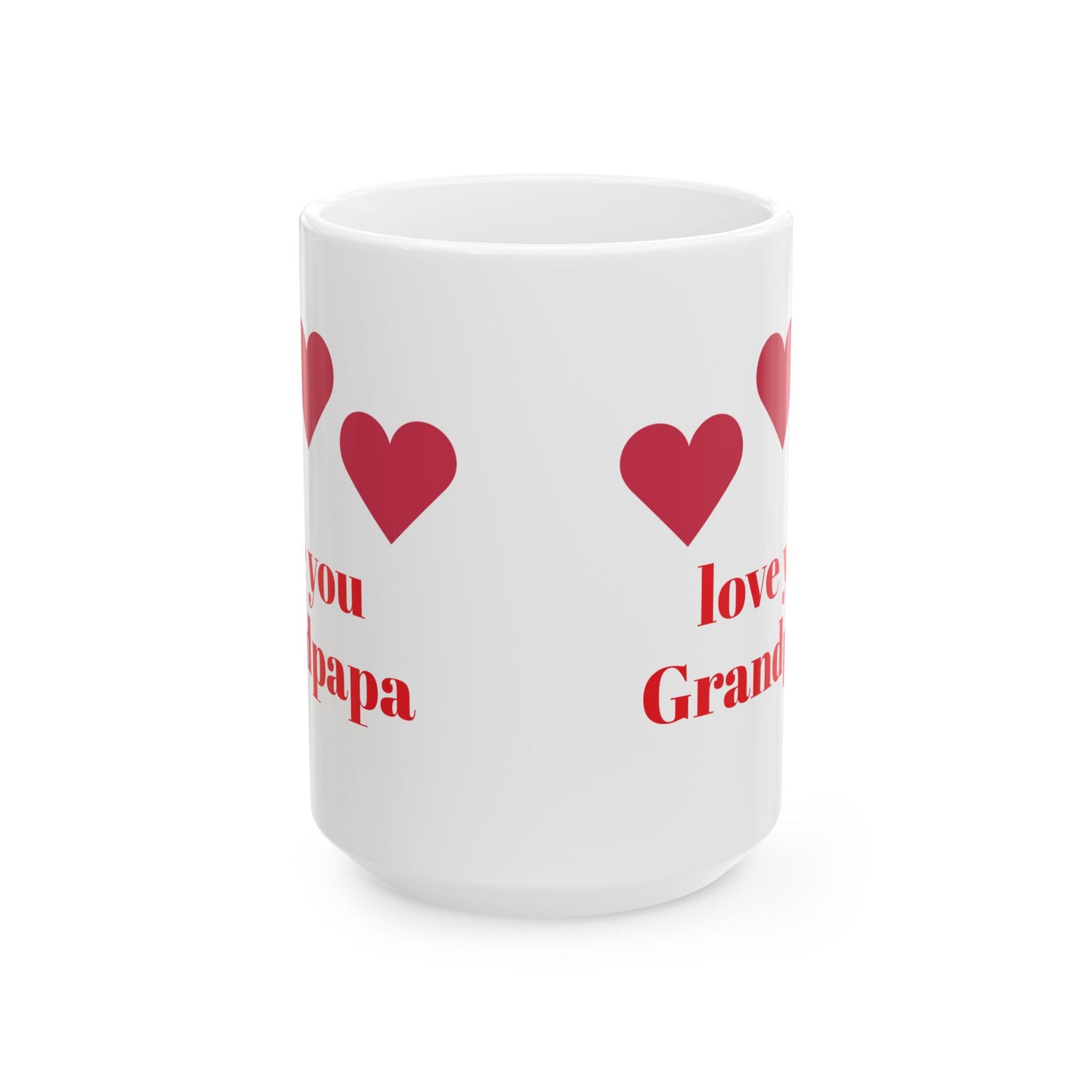 Love You Grandpapa Ceramic Mug - Heart Design | Perfect gift for grandfather