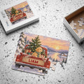 Golden Retriever Christmas Truck Puzzle