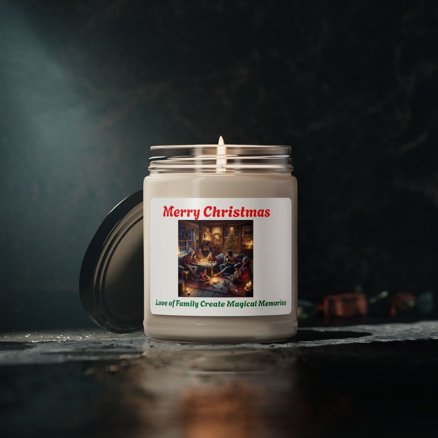 Merry Christmas Scented Soy Candle - Love of Family Create Magical Memories