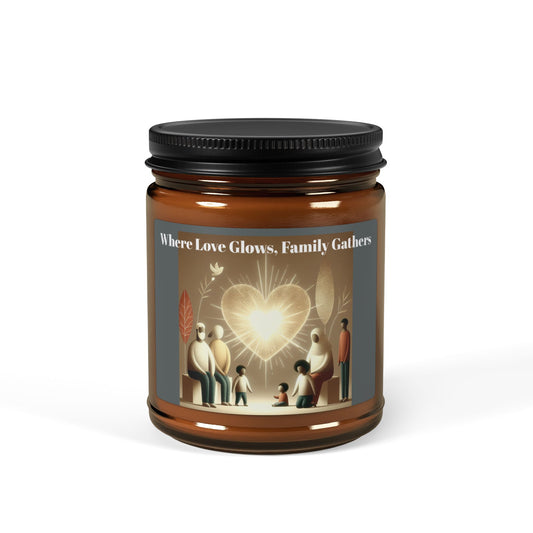 Heartwarming Scented Soy Candle - Amber Jar, Perfect for Cozy Nights & Gift Giving