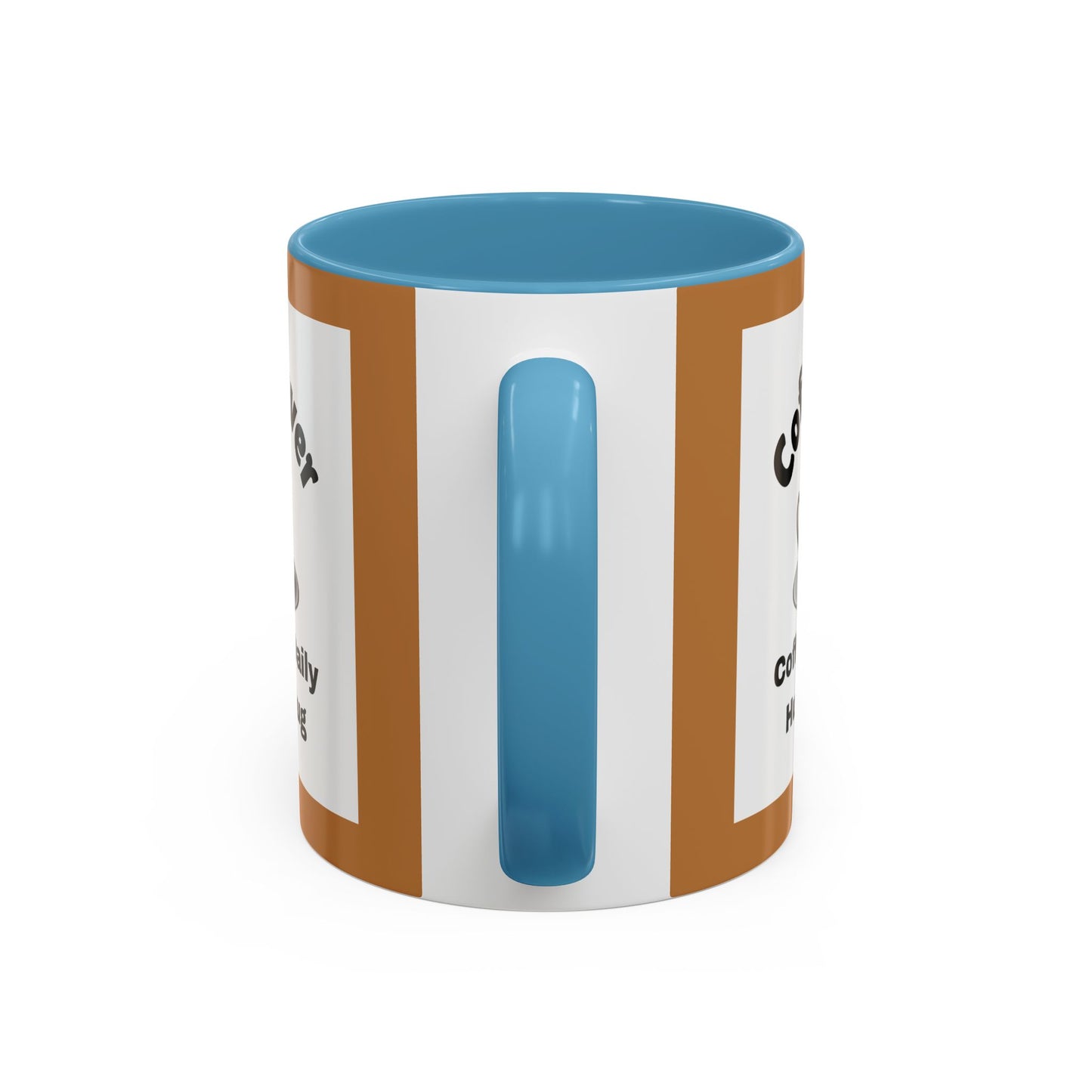 Coffee Lover Accent Mug - Daily Hug in a Mug for Coffee Enthusiasts