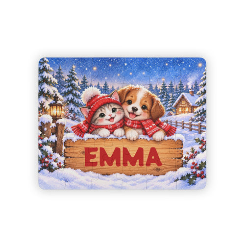 Christmas Kitten & Puppy Puzzle